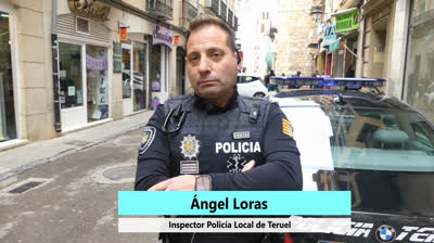 LA POLICIA LOCAL DE TERUEL SALVA A DOS PERSONAS EN UN INCENDIO
