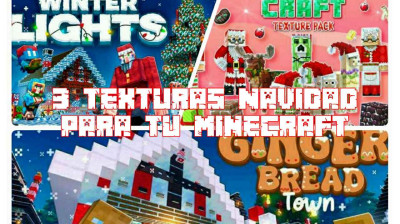3 textura navideña para minecraft bedrock