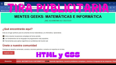 Cómo crear una tira publicitaria | HTML y CSS - Web development