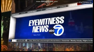 WABC Channel 7 Eyewitness News 11PM open - January 20, 2025