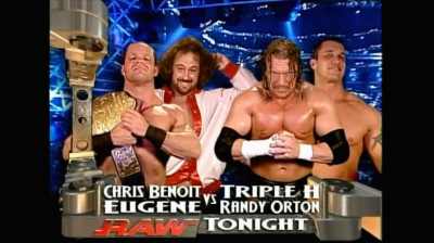 Chris Benoit & Eugene vs Triple H & Randy Orton (Full Match)